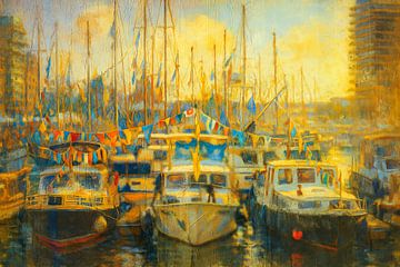 Ostend marina in the morning by Geert Van Baelen