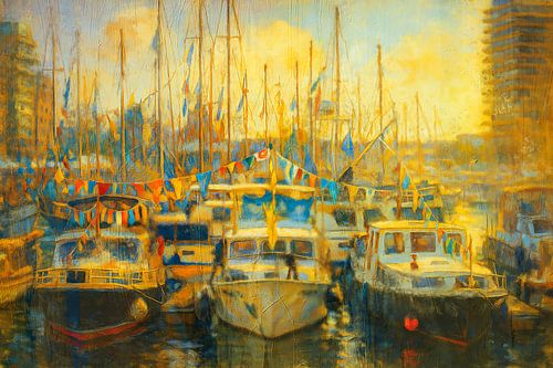 De jachthaven van Oostende in de ochtend