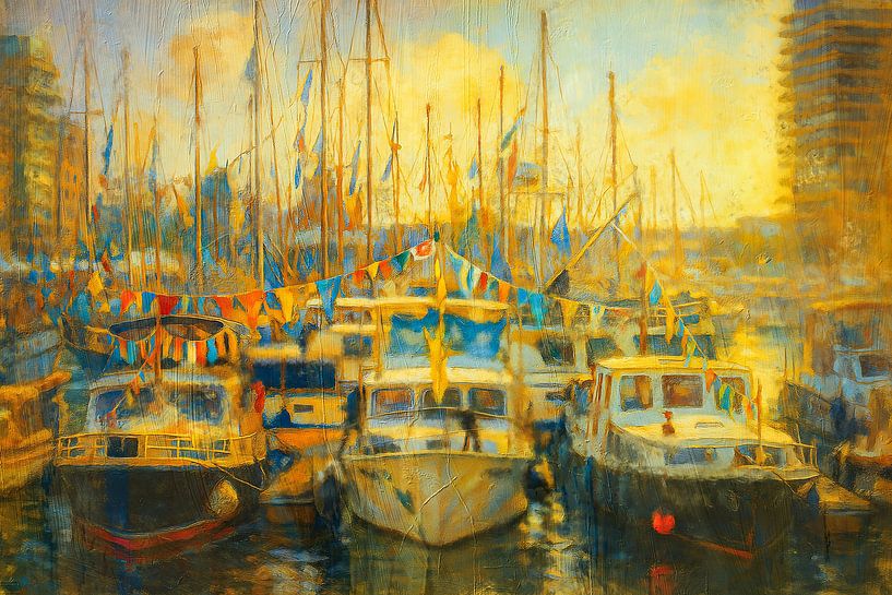 Le port de plaisance d'Ostende le matin par Geert Van Baelen