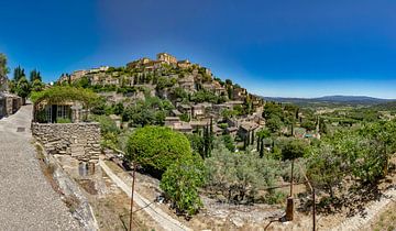 Dorp bovenop een heuvel, Gordes, Provence Vaucluse, Frankrijk,