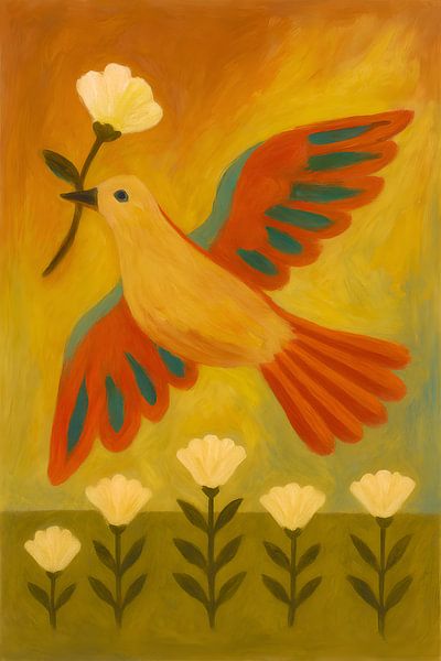 Vredesduif schilderij. van Johannes