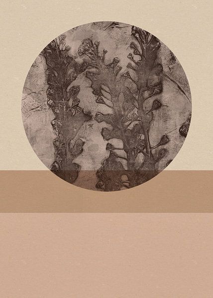 Zen wabi-sabi abstract botanical art in Japandi style no. 8 by Dina Dankers