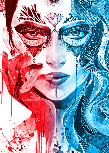 femme peinture abstraite