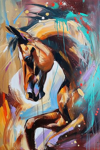 Modernes buntes Pferd von ARTemberaubend