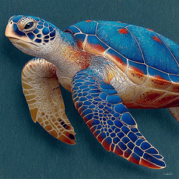 Zeeschildpad van Gelissen Artworks