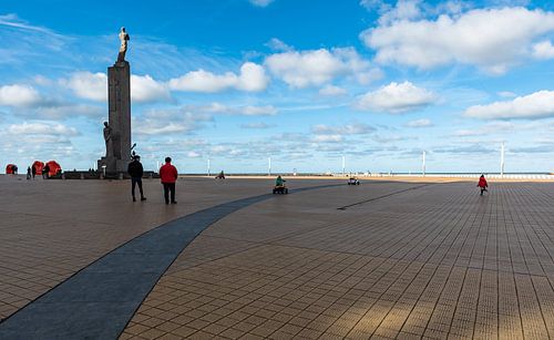 De zeedijk in Oostende