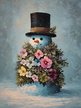 Chapeau plein de fleurs