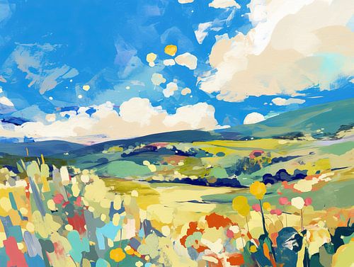 Nature landscape | Colourful landscape by ARTEO Paintings