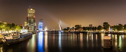 Rotterdam panorama in de avond