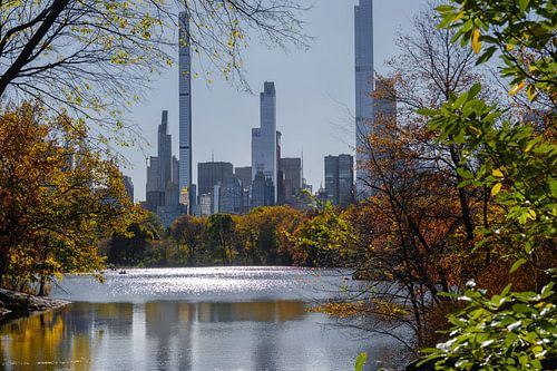 New York Central Park with skyscrapers