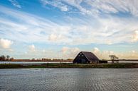 Historische houten schuur bij hoogwater in de Biesbosch van Ruud Morijn thumbnail