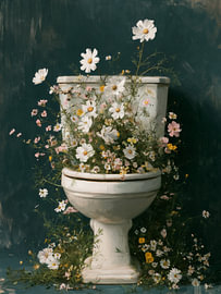 Toilettes à motifs floraux sur IamHomeStudio