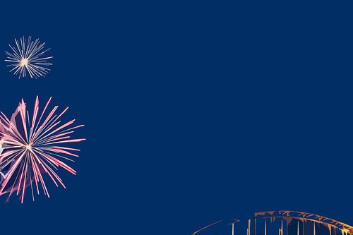 Feuerwerk über Nijmegen von Maerten Prins