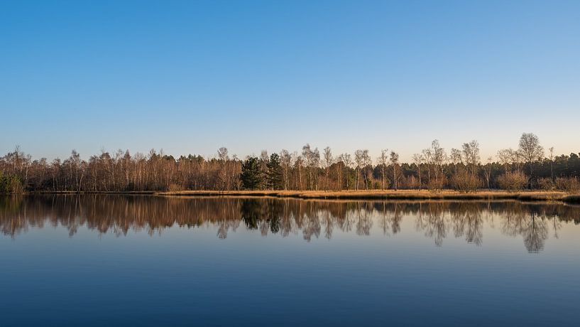 Meer op de heide tijdens de zonsopkomst van John van de Gazelle fotografie