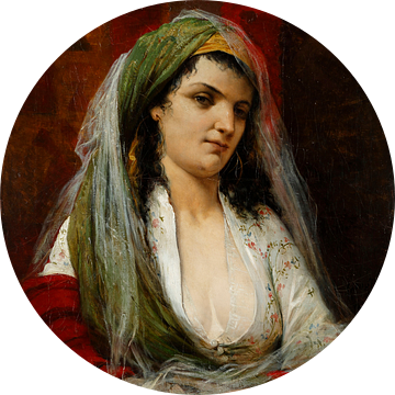 Oosters portret van een vrouw, Henri Emile LAPORTE van Atelier Liesjes