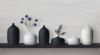 Keramikvasen schwarz/weiß von Color Square Miniaturansicht