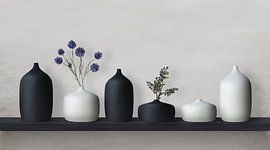 Vases en céramique noir/blanc sur Color Square