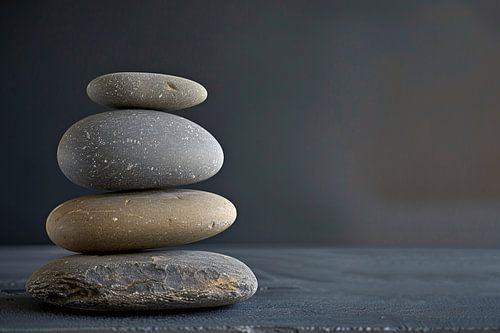 Gestapelde stenen voor serene balans