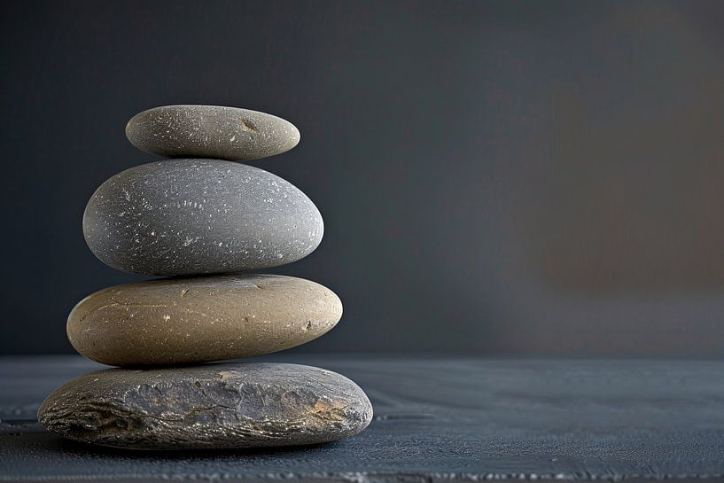 Stacked stones for serene balance by Imperial Art House