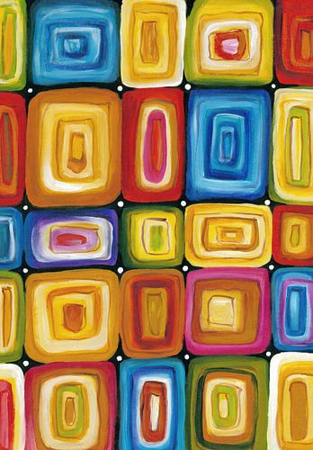 Peinture abstraite colorée | Abstrait 846 sur Caprices d'Art