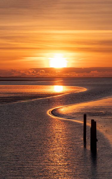 Sunset in Hoijer Denmark by Marjan Booij