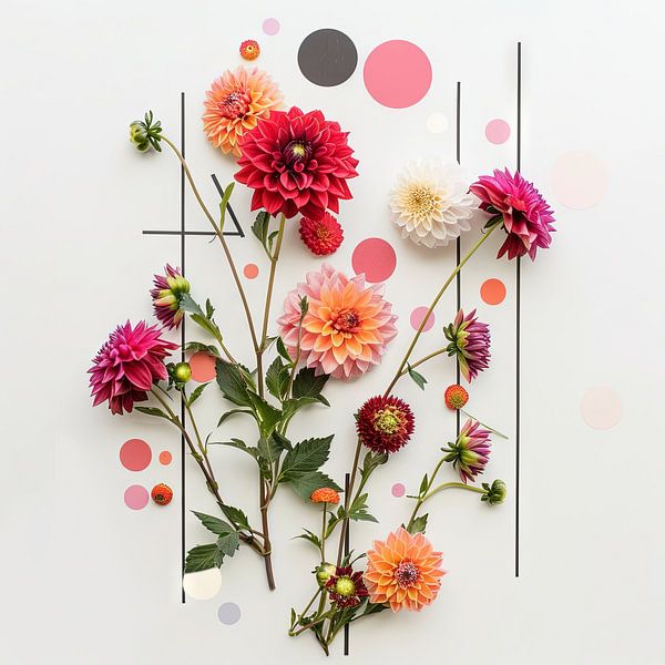 Dahlias par Poster Art Shop