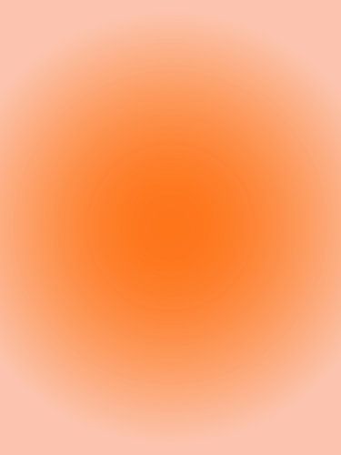 Décoration murale rétro en forme de cercle avec dégradé orange fluo sur rose poudré sur Dina Dankers