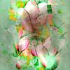 Abstracte magnolia en Egyptische Zodiac van Greta Lipman