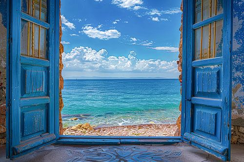 look out the window overlooking a beautiful landscape