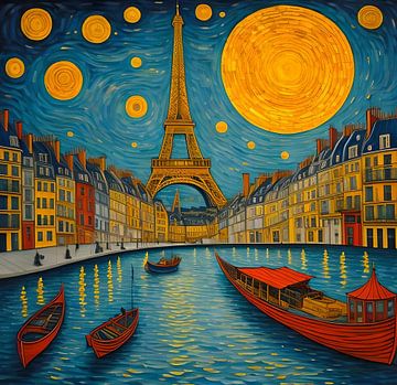 The starry sky of Paris by Gert-Jan Siesling
