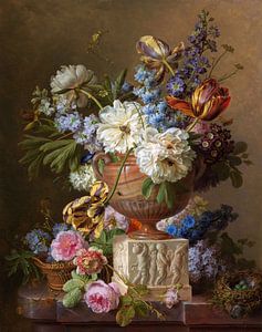 Blumenstillleben in einer Alabastervase, Gerard van Spaendonck, 1783