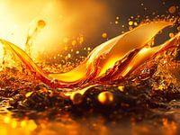 Liquid gold with waves