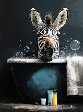 Zebra in der Badewanne