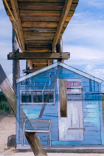 Mixed media beach Texel.