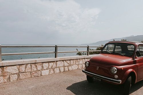 Old Fiat outside the city centre of Cefalu, Sicily Italy