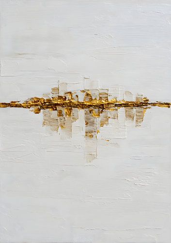 Minimalist Abstract Wabi-Sabi Gold Art