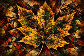 Abstract autumn composition by Linda de Klein