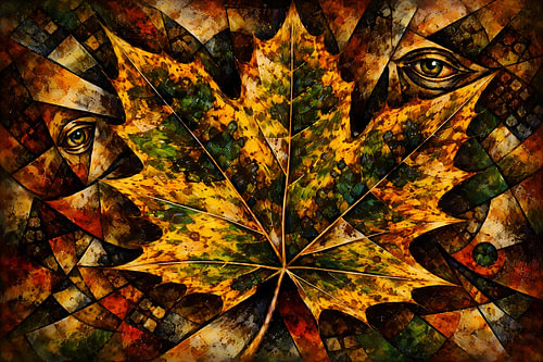 Abstrakte Herbstkomposition