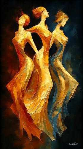 abstract dansende vrouwen