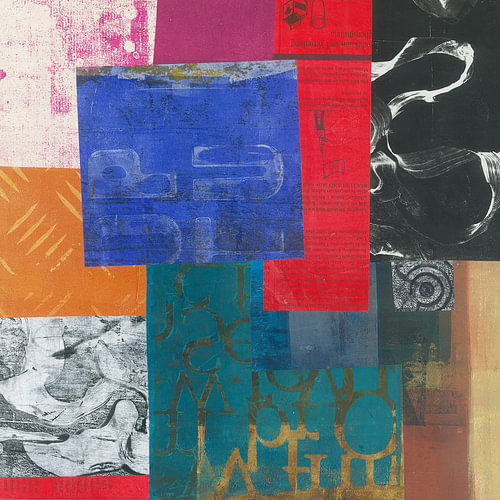 In de keuken - Kleurrijke geometrische collage van Western Exposure
