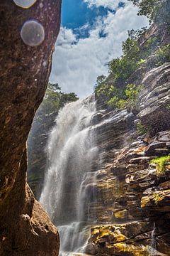 Mosquito-Wasserfall in der Chapada Diamantina in der Landschaft von B von Castro Sanderson