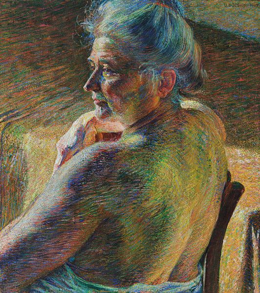 Nude from behind (backlight) - Umberto Boccioni, 1909 by Atelier Liesjes