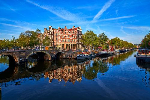 Uitzicht vanaf de Papiermolensluis in Amsterdam, 2019