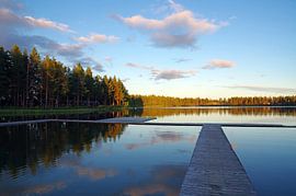 Silent lake in Lapland by Reinhard  Pantke