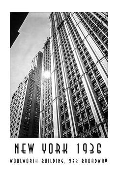 New York 1936: Woolworth Building, 233 Broadway. van Christian Müringer