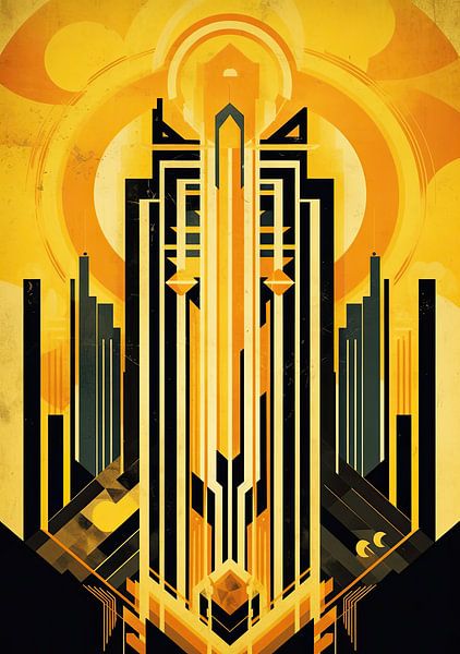 Art Deco Art Print Poster Print Wall Art by Niklas Maximilian