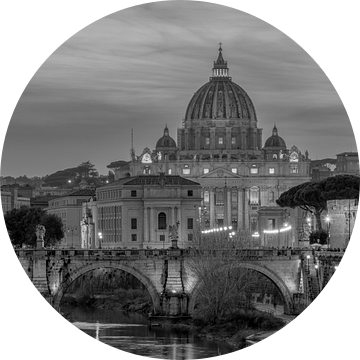 Italië in vierkant zwart wit, Rome - Vaticaan