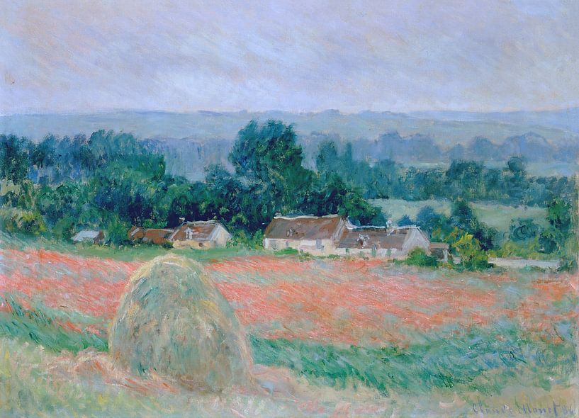 Heuhaufen in Giverny, Claude Monet von Meesterlijcke Meesters