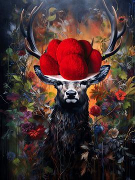 Hirsch Berti -  Streetartkunst aus dem Schwarzwald von Shadow Wood Art