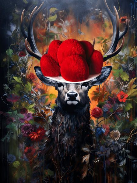 Hirsch Berti -  Streetartkunst aus dem Schwarzwald von Shadow Wood Art